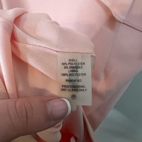 Calvin Klein Pink Ruffle Sleeveless Midi Dress Size 8 - Picture 7 of 7